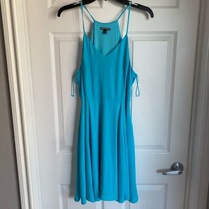 Blue V-Neck Express Dress
